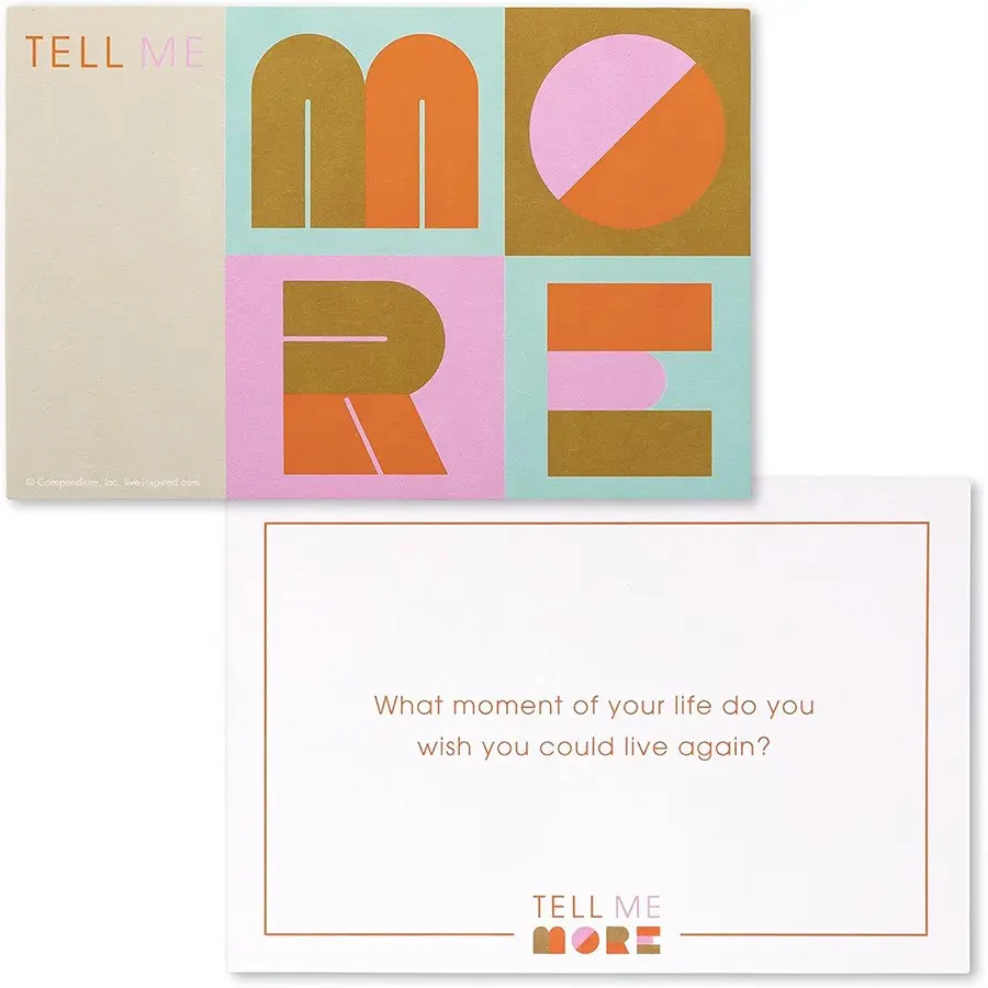Full English Conversation Game Tell Me More Connect Questions Start Tabletop Board Game for 2-3 Players, Fun Family Party Game