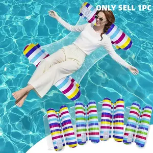 Colorful New Inflatable Pool Hammock Float, Adult Size 4-In-1 Multi-Function Pool Toy, Pool Raft Lounge Float, Pool Floats, Ideal for Vacation Relaxation