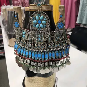 Afghani Jewellery Necklace and Earrings Set - Coordinated Look for Afghani Jewellery Enthusiasts