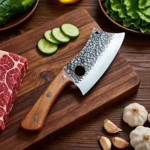 Hand-Forged MeatCutting Kitchen Knife for Home and OutdoorCooking