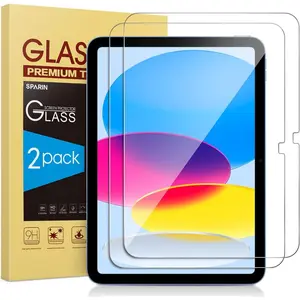 Screen Protector For iPad 11th,10th Generation (iPad A16 11-inch 2025/10.9 inch 2022), 2 Pack Tempered Glass For iPad 11,10 Gen, Case Friendly, Anti-Scratch, Touch Sensitive