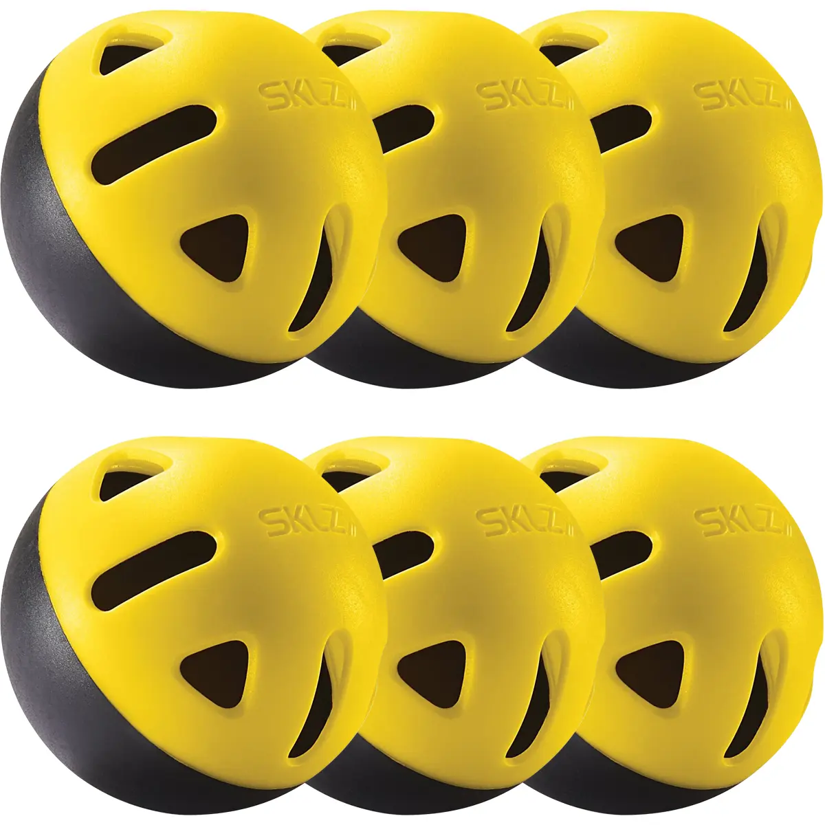 SKLZ Impact Practice Baseballs - Black/Yellow, Batting Practice Equipment for Ball Sports Training