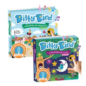 Ditty Bird USB-C Spanish Musical Books | La Vaca Lola, Los Pollitos & Estrellita 2-Pack | Bilingual Baby Toy 12M+ | TikTok Shop Exclusive