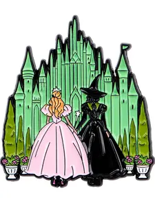 Magic Witch Friend Enamel Brooch, Creative Cute Design Badge, Halloween Personalized Clothing Accessory, Perfect Gift for Her, Durable Metal Pins