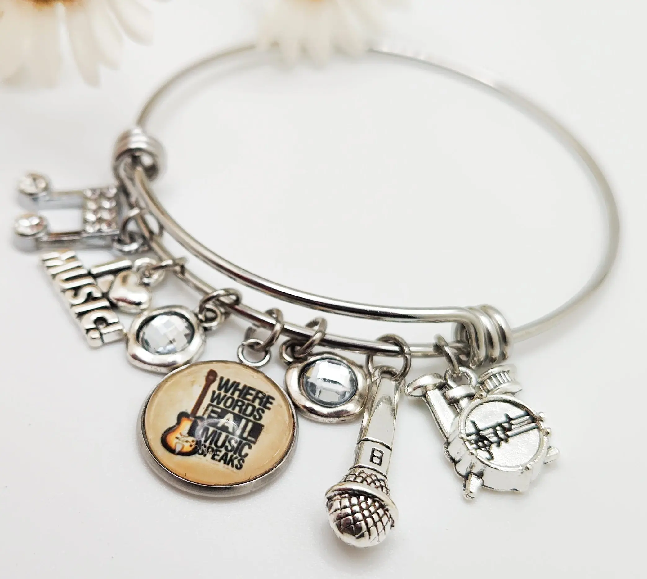 Guitar Bangle Bracelet