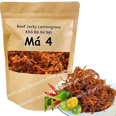 Ma 4 Shredded Original Beef Jerky (Khô Bò Sợi) - 6oz