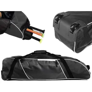 Rolling Bat Bag - Wheeled Bat Bag for Baseball, Softball, T-Ball Equipment for Youth, , and Adults