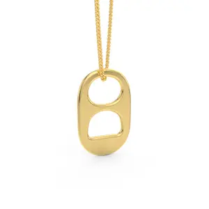 Solid Sterling Silver Soda Tab in Yellow
