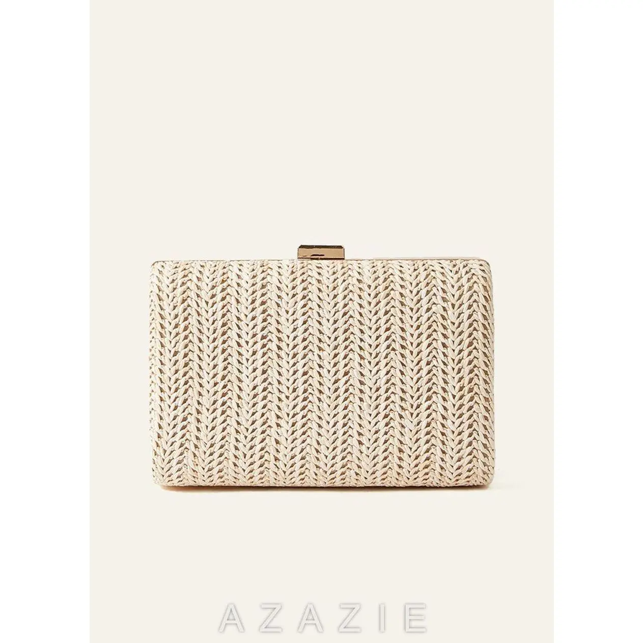 Woven Wicker Clutch Bag