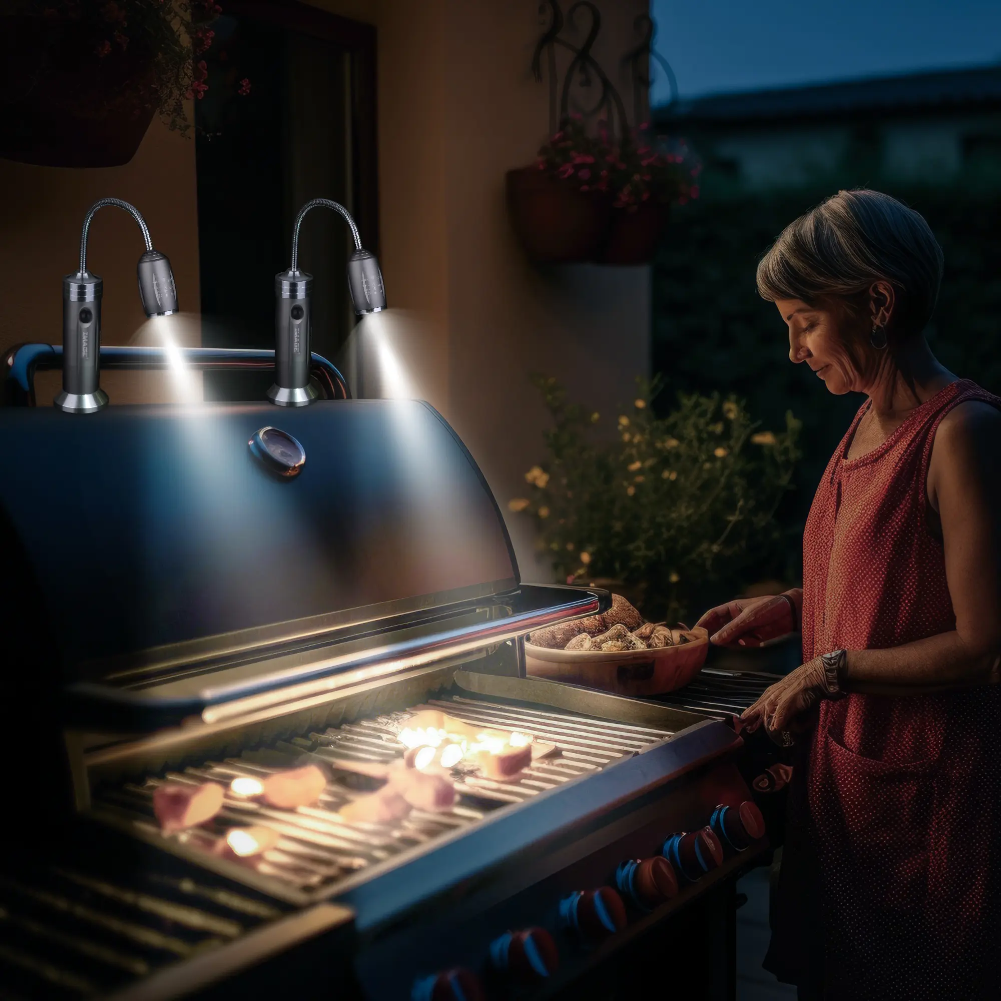 IMAGE Magnetic Ultra-Bright Barbecue Grill Light with LED Lights - 1 Pair
