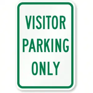 Aluminum Visitor Parking Only Sign 8x12 Inch Weatherproof for Outdoor Easy Identification and Durable Metal Surface