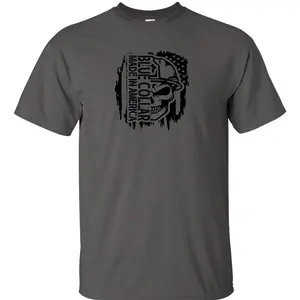 Blue Collar Made in America Custom Design Screen Printed T-shirt