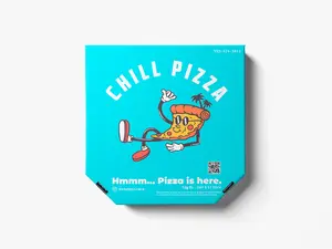 Customizable Brown Pizza Box | Party & Occasion Use | Fully Personalized