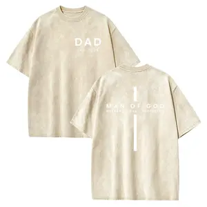 Man of God Dad Shirt, Husband Dad Protector Cross Tee, Fathers Day Dad Est Shirt, Christian Shirt for Dad, Gift for Dad