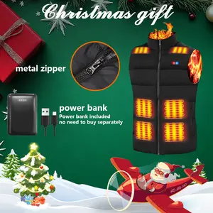 Rrtizan 2025 Unisex Heated Vest - Three-Level Temp Control, Heating Sheets, 10000mAh Battery, Ideal for Winter Sports, Skiing, Hunting, Daily Commute, Valentine's Day, Father's Day, Christmas Gift - Lightweight Heated Jacket