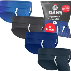 Nylon Pouch Sport Briefs 4 pack Nav//Dark Grey/Blue Grey Cooling Sports Underwear Support Pouch Anti Chafe Underwear Underwear Briefs Man Menswear Silk Ball Sexy Stretchy Sun Sweat