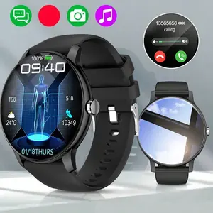 Smart Watch with Bluetooth-compatible Calling, Multi-Sport Modes, Message Alerts, Custom Wallpaper, Compatible with iPhone & Android