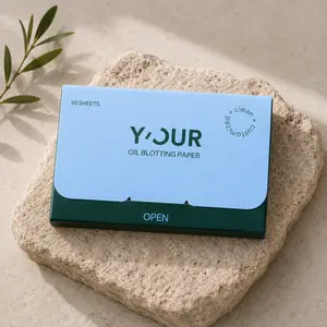 Premium Daily Oil Absorbing Sheets by Y'OUR for Face - 1 Pack of 50 Sheets - 100% Bamboo Charcoal Makeup Friendly Blotting Papers for Oily Skin - Effective Oil Absorption & Flawless Finish, Valentine's Gift for Women