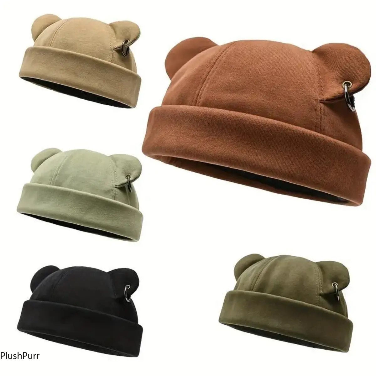 Solid Color Docker Hat, Unisex Brimless Rolled Cuff Cap with an Adjustable Fit for Daily & Outdoor Wear, Solid Color Hat, Brimless Cap, One Size Fits tiktokshopbacktoschool