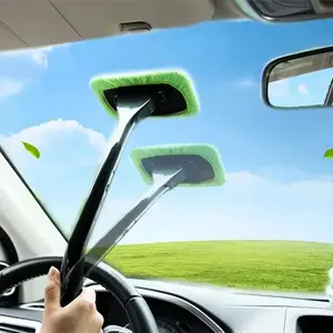 1pc car window glass cleaning tool, window cleaning brush kit, car interior wiper long handle, Car Window Cleaner, Car Cleaning Supplies