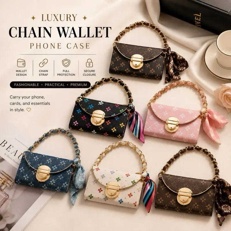 Luxury Chain Wallet Crossbody Phone Case
