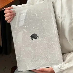 Changhefeng Macbook Neo Protective Case, Sparkling Star Design, Hard Shell, Unisex, Cute Glitter Pattern, 1 Piece, Durable Protection