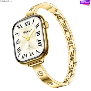 2026 NEW 316L Stainless Steel Slim Crosslet Bracelet Band Compatible with Apple Watch 38/40/41/42/44/45/46/49mm, Women's Love Series Metal Straps Wearable Accessories