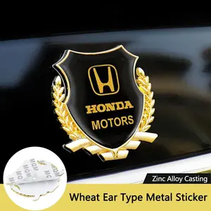 3D Metal Car Styling Body Trunk Decoration Decal Sticker, Auto Accessories for Honda Civic Accord Crv Fit Vtec Dohc Modulo Vezel Legend