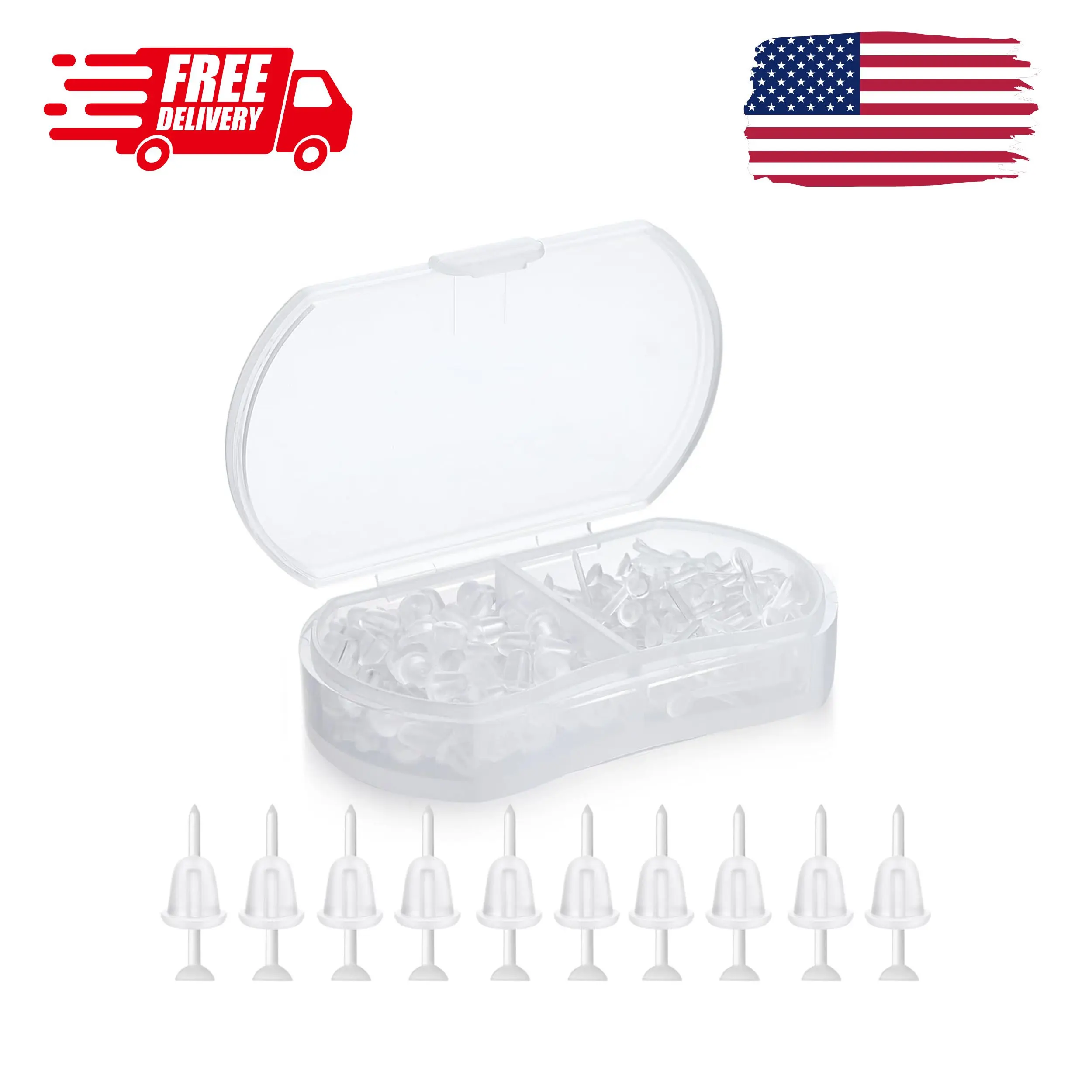 Plastic Earrings, 200 PCS Clear Earrings for Sports