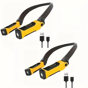 2pcs Rechargeable LED Neck Lights - Dual Brightness, Ideal for Reading, Knitting, Camping & DIY Projects