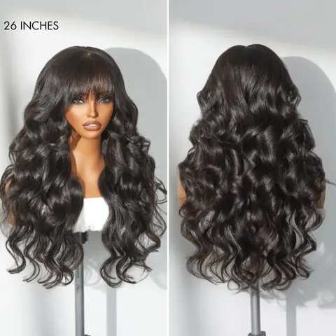 Luvme All-Day Comfort™ Wig Loose Body Wave Glueless 7x6 Closure HD Lace Human Hair Wig with Bangs Pre-Cut Lace[LIVE]