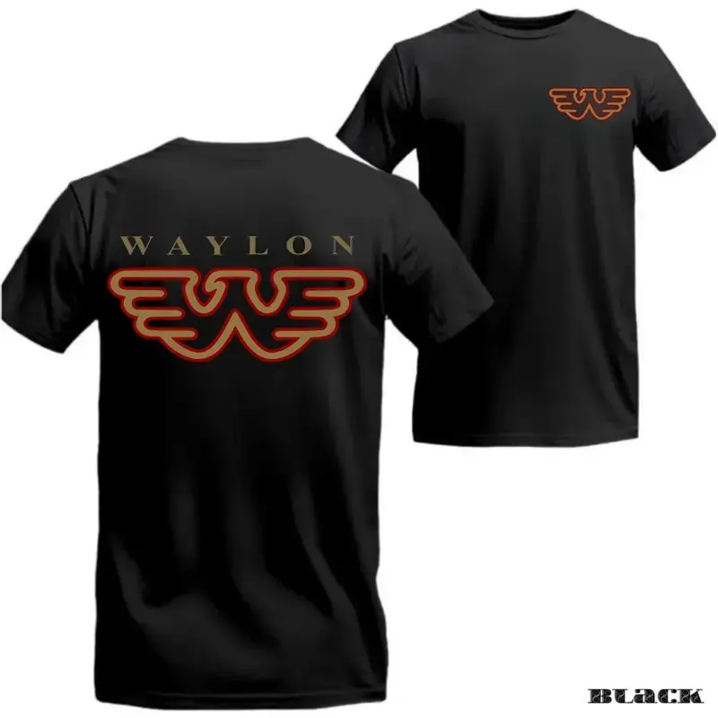 Waylon Jennings Logo T-Shirt, Vintage Outlaw Country Music Graphic Tee, Classic Country Fan Shirt, Concert Gift