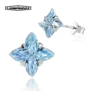 S925 Sterling Silver North Star AAAAA+ CZ Stud Earrings Modern Versatile Accessories Fashion Jewelry Perfect Birthday Anniversary Engagement Christmas Gift Ear Studs