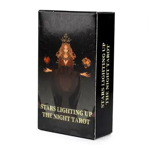 Starlight Night Tarot Card Set, 80 Standard Edition Cards, Suitable for Beginners, Ages 14+, Durable Paper Material, Christmas Gift, Tarot Card Game