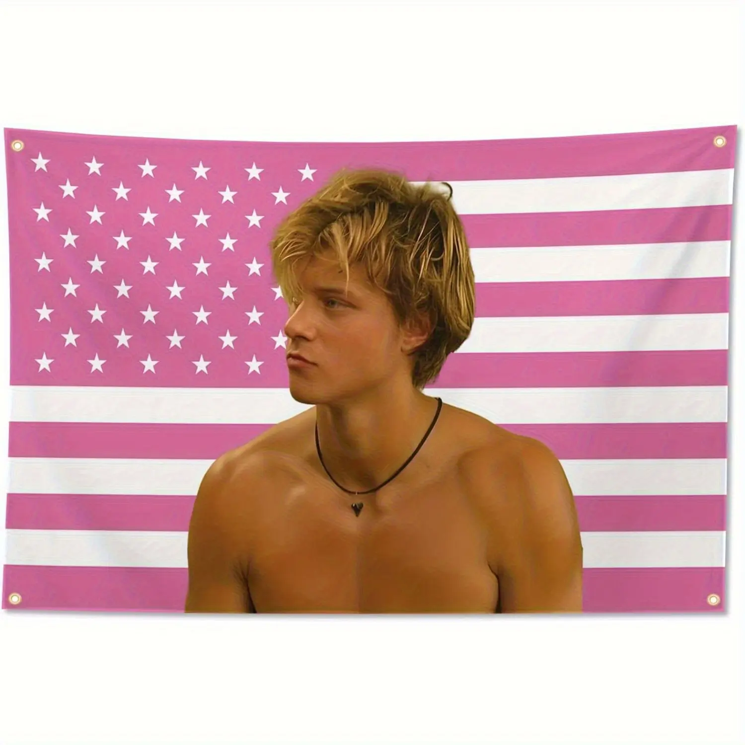 Tapestry FT Featuring 4 Grommets, a Wall Art  of America in Pink, Perfect for Bedroom Decor And JJ Merchandise Fan Poster