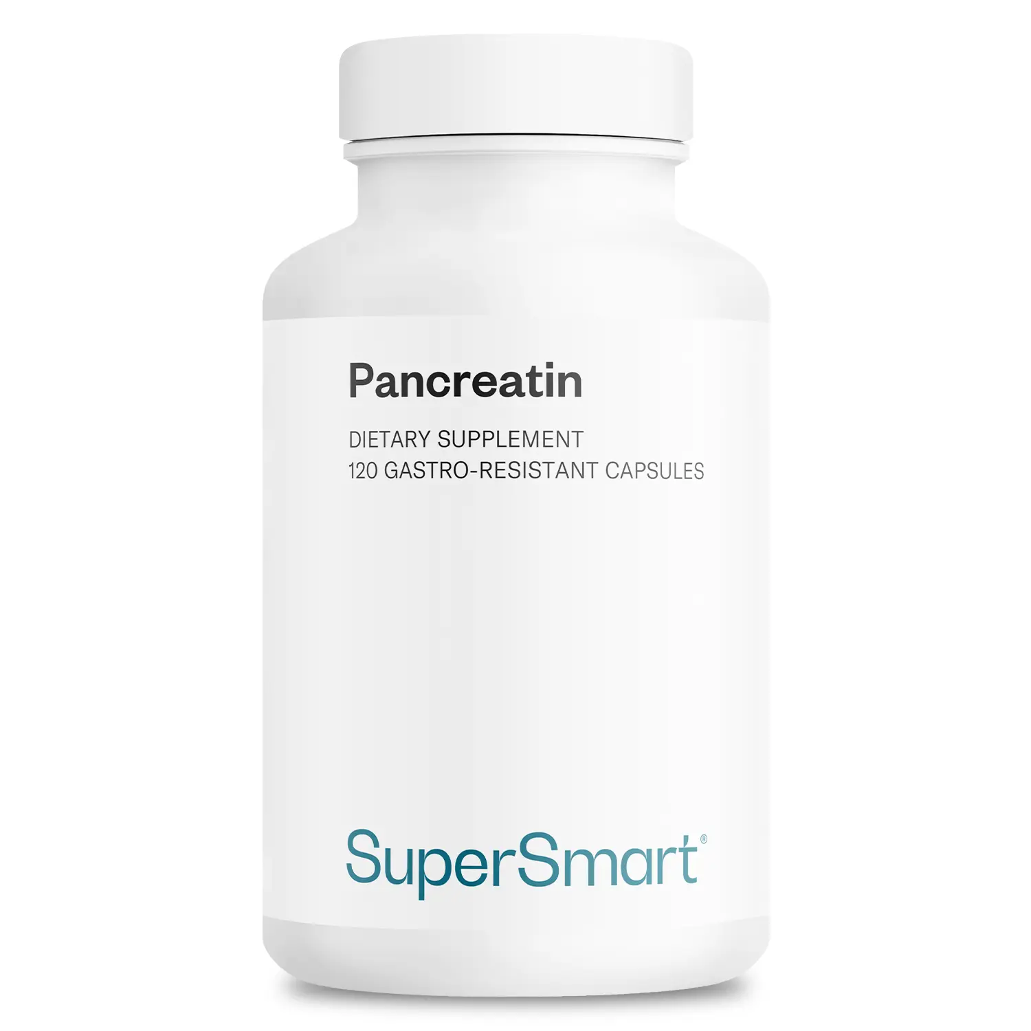 SuperSmart - Pancreatin 10X (Extra Strength) - Pancreatin Digestive Enzymes Supplement - Protease, Lipase, Amylase with Trypsin | Non-GMO & Gluten Free - 120 DR Capsules