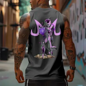 Dragon Ball DBZ Frieza Unisex Summer outfits men streetwear 80s 90s graphic tees cotton Anime tank tops men gifts