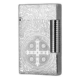 DUPONT Constantine Silver Engraved Luxury Lighter (NO FUEL) with Gift Box Set perfect gift
