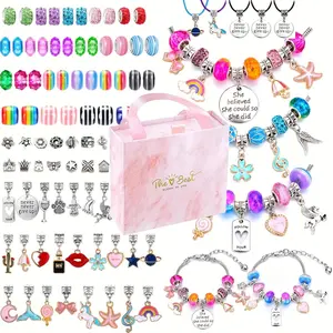 DIY Jewelry Making Kit, 168pcs/set Colorful Beads & & Charms & Beading & Jewelry Making Accessories, Jewelry Making Supplies for Bracelet Necklace Earrings, Bead Assortment DIY With Charms