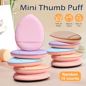 10 Counts Thumb puffbrush,High-density Soft Tools for Makeup,Random Color