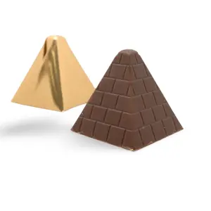 OMNIYA Delicacy Chocolate Pyramid Praline with Nuts –(Pyramid, 6 oz) – Gourmet Milk Chocolate with Crunchy Nut Filling – Elegant Party Favor & Holiday Treat.