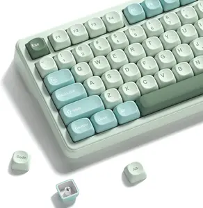 Womier Dye Sublimation PBT Keycap for Mechanical Keyboard, MOA Profile, 126 Keys, Custom Keyboard Keycaps Set, Compatible with MX Cherry Switches and ANSI 60%/75%/96%/104% Layout