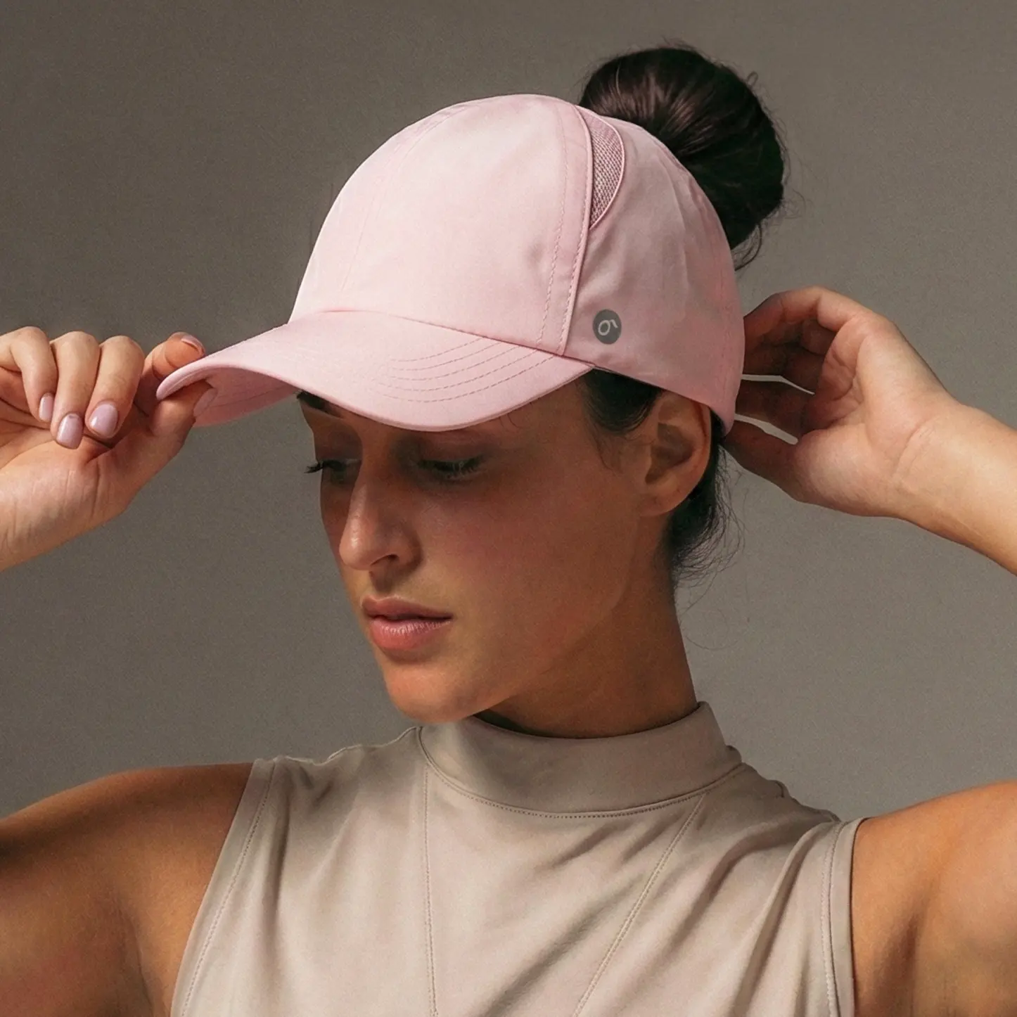 Mia Reflective Brim Ponytail Cap