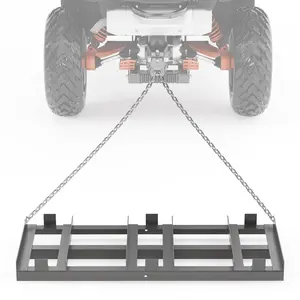 6FT Drag Harrow Driveway for ATV, Tractor & UTV, Heavy Duty Tow Behind Driveway Grader with 6FT Chain Link - Landscape Rake for Gravel, Sand, Soil & Hay - Lawn Leveling Tool for Yard & Pasture