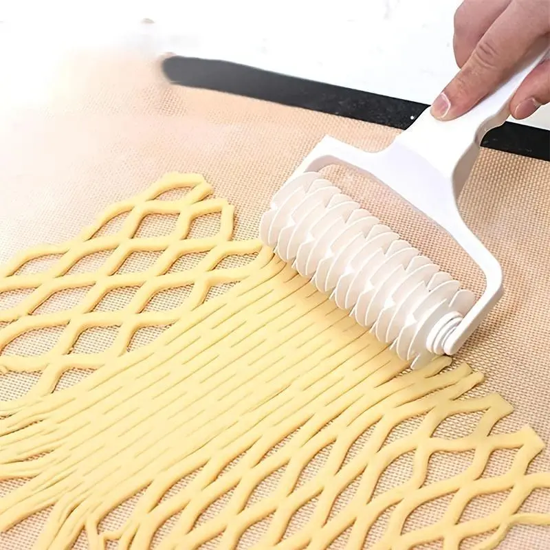 1pc, Pastry Lattice Roller Cutter, Pie Pastry Dough Cutter Roller Home Kitchen Tools, Baking Utensils Supplies, Baking Accessories