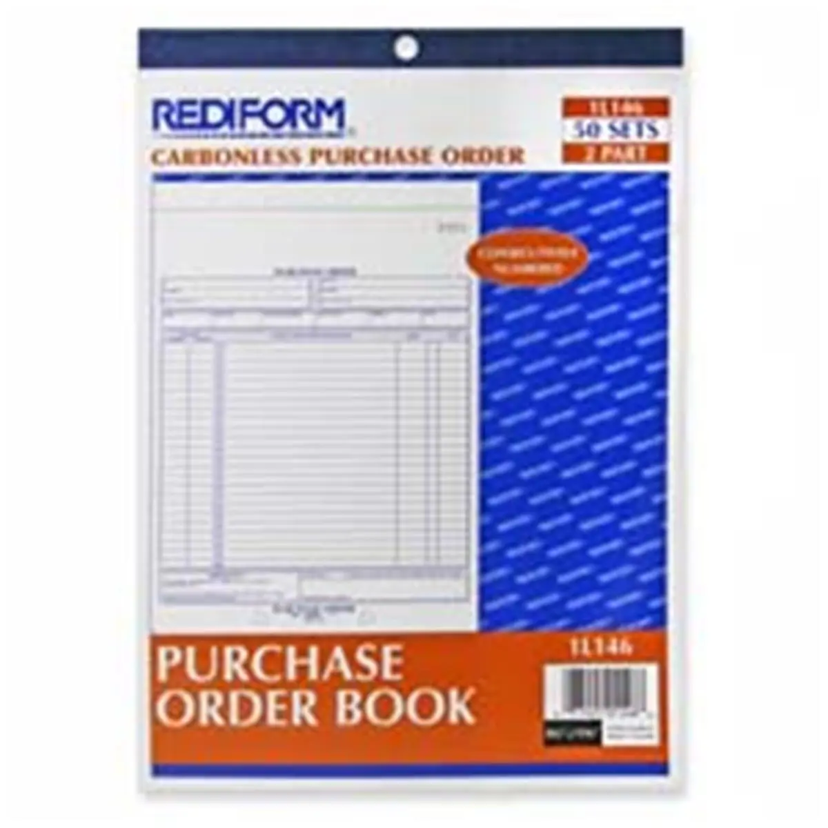 212 MAIN Carbonless Purchase Order Form Manifold Book - Vertical Layout, 2-Part Numbered Sets, 5.50in x 7.88in Sheets, Office Stationery Supplies
