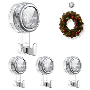 Nicespce Suction Cup Hooks for Shower,Removable Shower Towel Hooks Suction Hooks No Drill Hook for Glass Door for Holloween  Decoration Mirror, Windows, Tile, Robe, Bathroom hook  that  stick Organiser Hanger