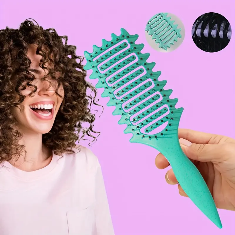 1 piece Curling Comb, Special Comb for Curly Hair, Ventilated Styling, Hair Styling Tools, Long-Lasting Curl Setting, Suitable for Women and All Hair Types, Unleash Curling Potential, Shape and Style, Create Exclusive Hairstyles, Curly Hair Brush