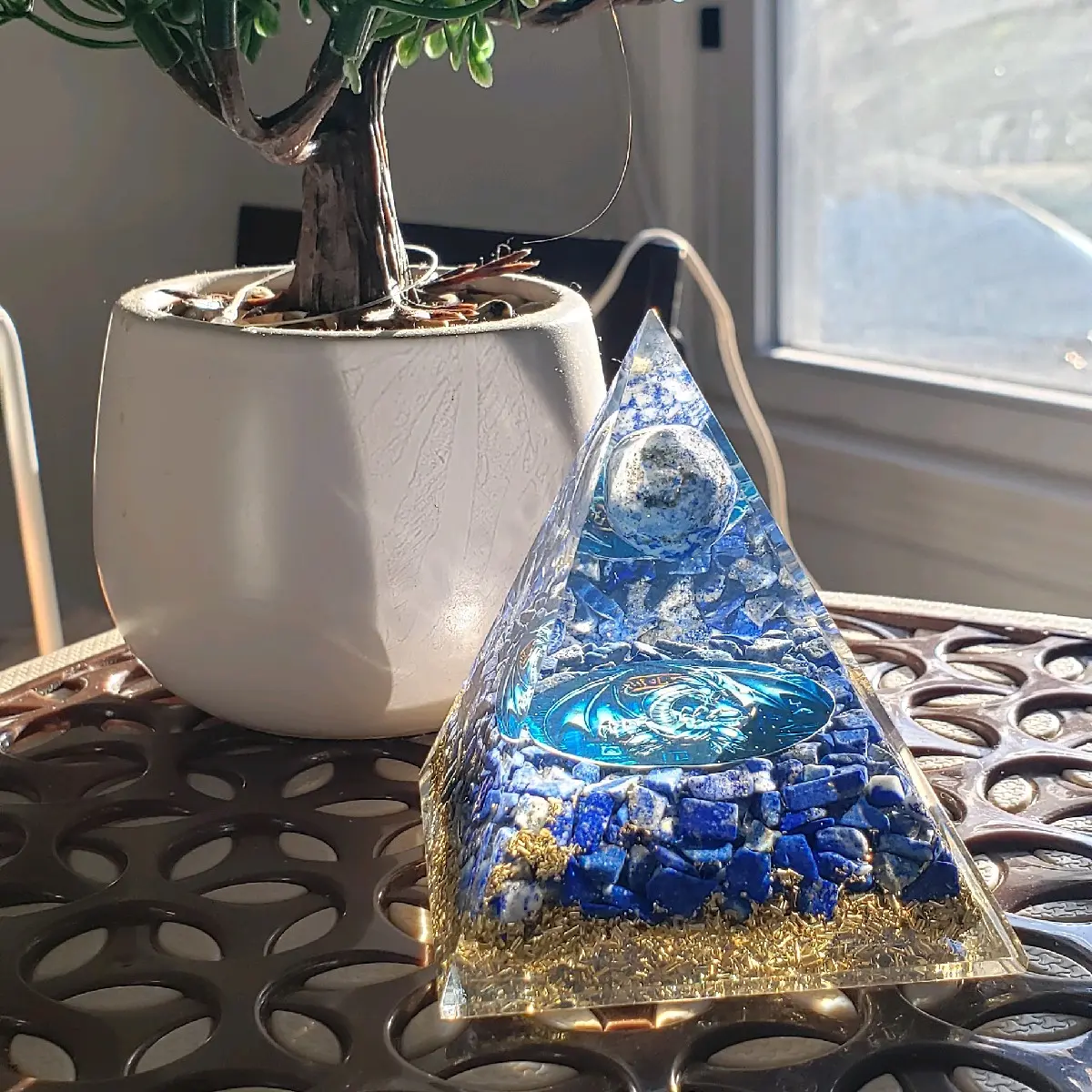 Blue Eyes White Dragon Crystal Pyramid Collectible