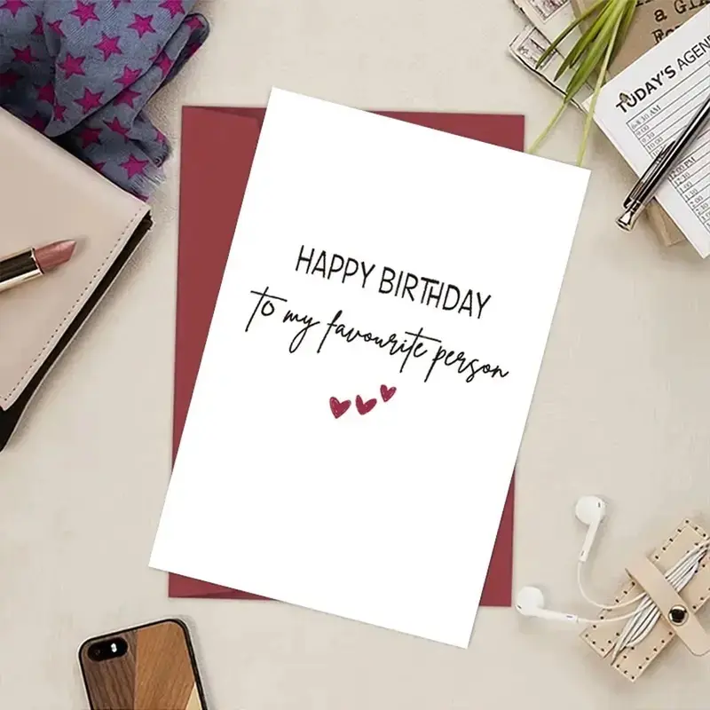 Happy Birthday Greeting Card, Custom Message Card, Birthday Card with Envelope, Birthday Gift for Friend & Family, Birthday Supplies- TrendyGiftUSA